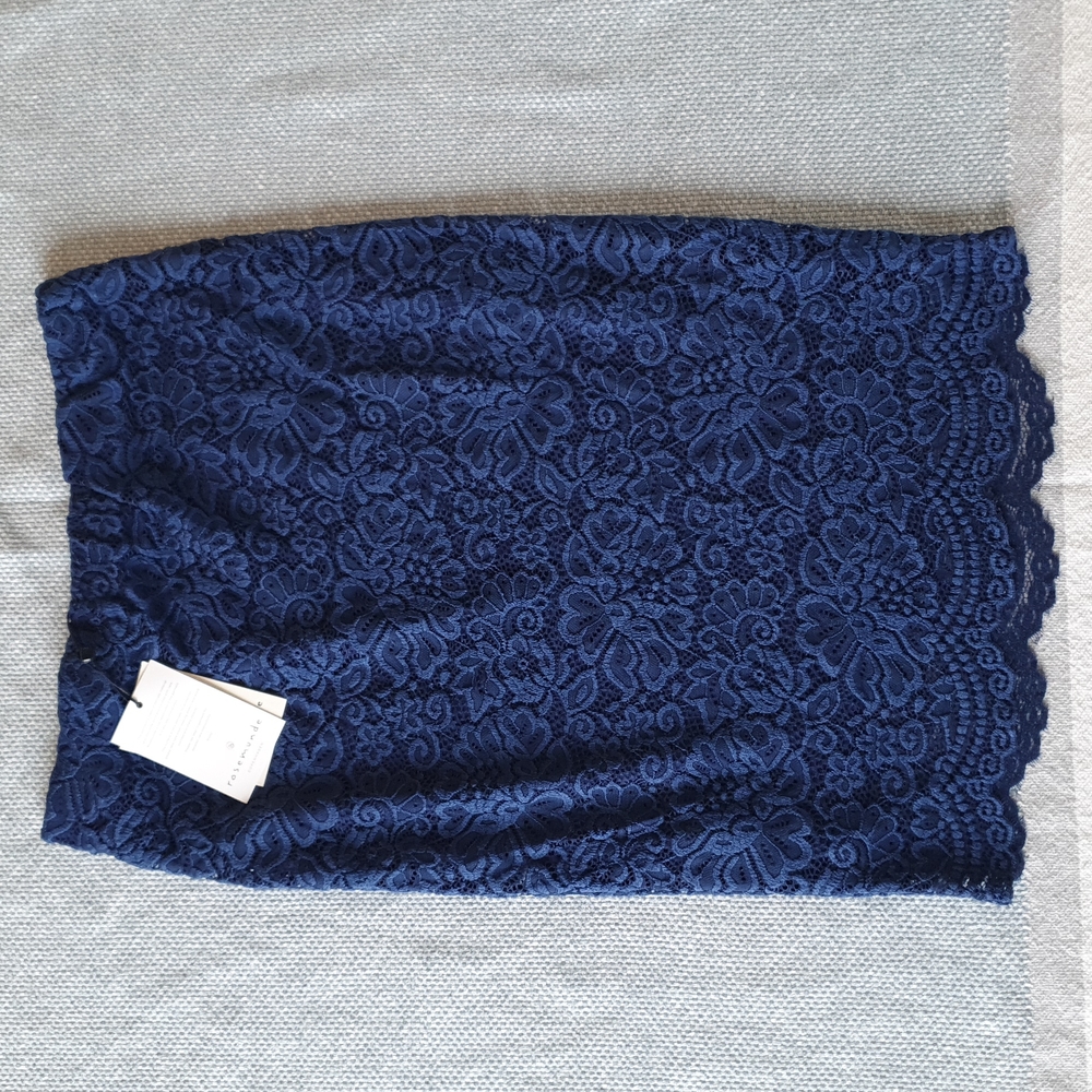 Rosemunde Copenhagen Navy Peony Skirt Small Floral Blue Flowers Elegant